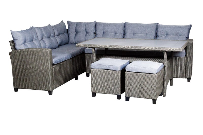 ALBANY Sectional Outdoor Dining Wicker Sofa Set64456163874562111