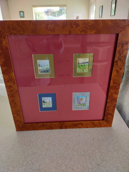 Solid frame embroided art Carousel 1