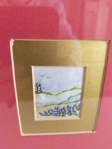 Solid frame embroided art Carousel 2