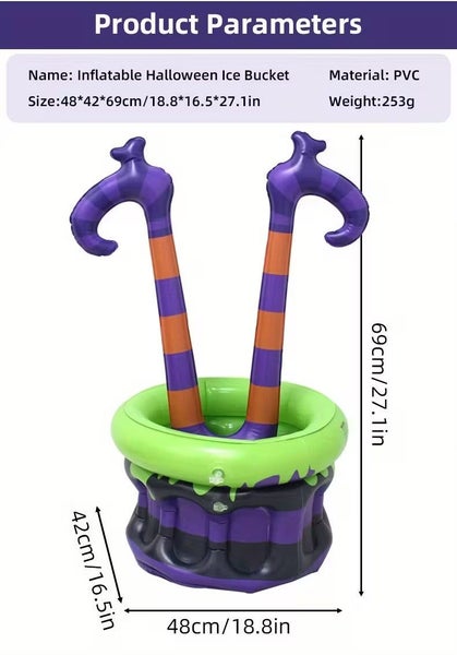 NNETM Inflatable Witch Bucket Halloween Party Cooler Carousel 2