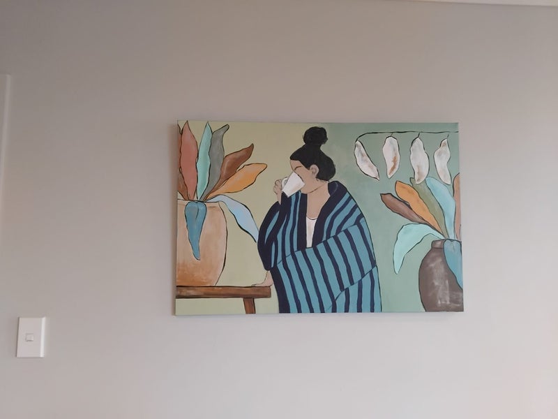 Coffee break - large original by kiwi artist Carousel 2