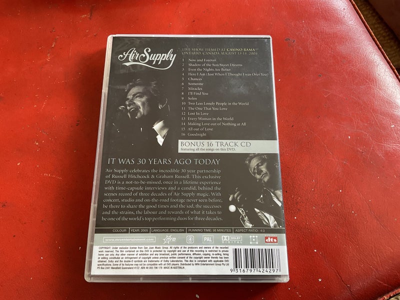 Air Supply - It Was 30 Years Ago Today 1975-2005 (DVD/CD) Carousel 2