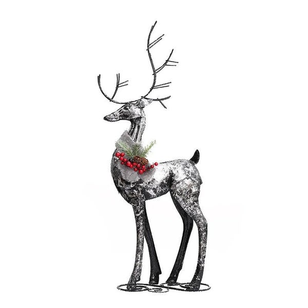 NNEOBA Wrought Iron Reindeer Christmas Ornament Carousel 1