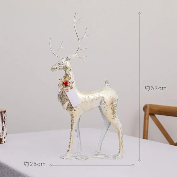 NNEOBA Wrought Iron Reindeer Christmas Ornament Carousel 4