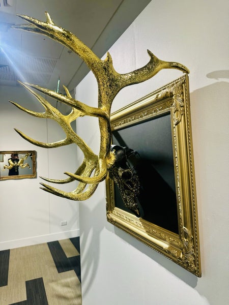 Hand carved real stag skull Carousel 5