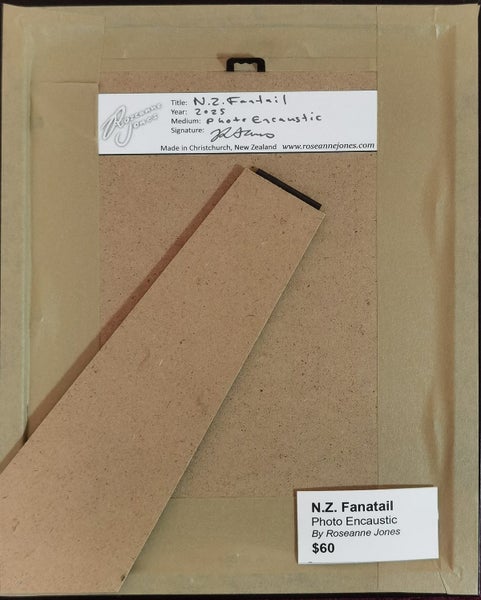 NZ Fantail - Framed Mixed Media by Roseanne Jones Carousel 2