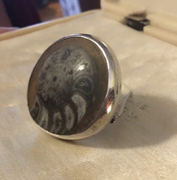 Vintage Sterling Silver & Ammonite Brooch (Made In NZ) Carousel 2