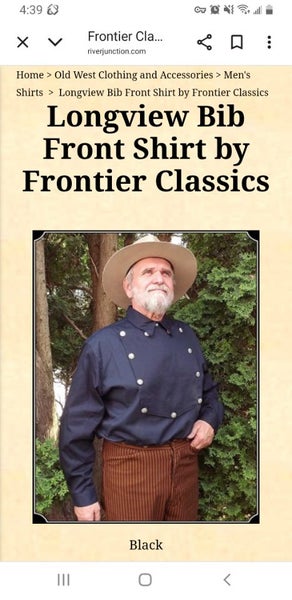 Frontier Classics. US.civil war / cowboy replica cotton shirt Carousel 5