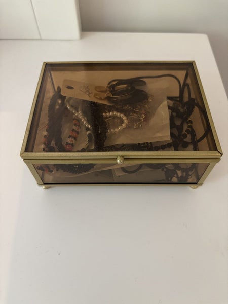 Bulk costume jewellery and glass trinket box Carousel 1