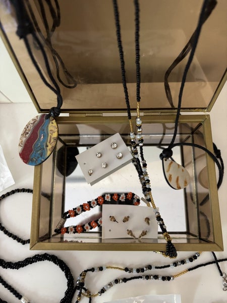 Bulk costume jewellery and glass trinket box Carousel 6