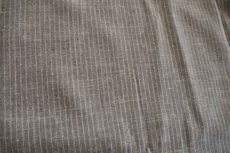 Beautiful Quality Vintage Pinstripe Linen Fabric Carousel 8