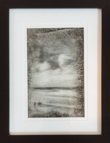 Beach Walk - Framed Mixed Media by Roseanne Jones Carousel 1