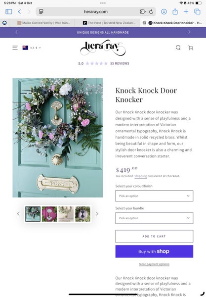 Solid Brass Door Knocker - new from UK Carousel 2