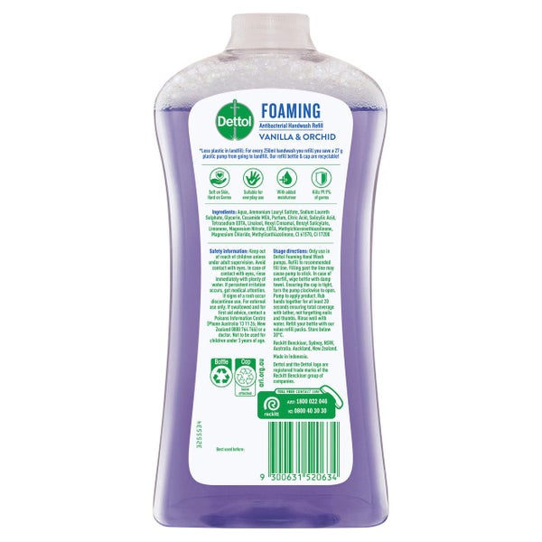 Dettol Foaming Handwash Refill Vanilla & Orchid 900ml Carousel 2