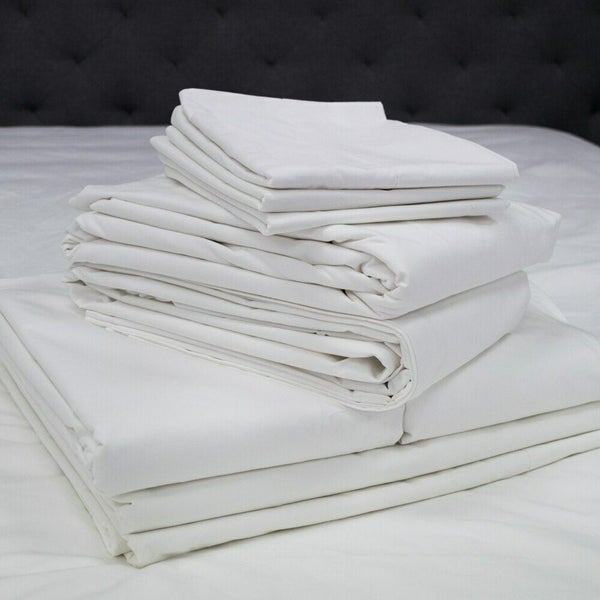 Actil Commercial Supercale White 32cm Gusset Fitted Sheets by Sheridan Carousel 1