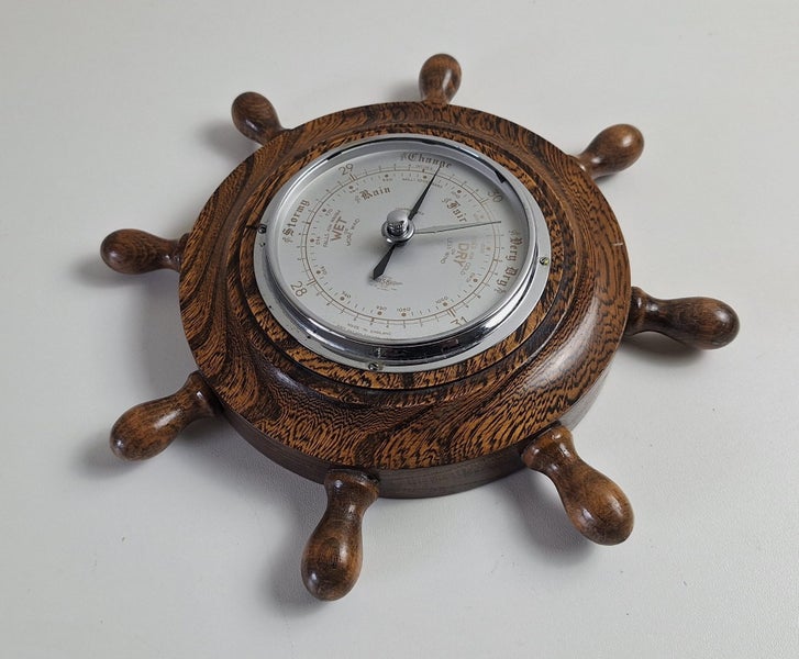 +++ VINTAGE NAUTICAL ENGLISH BAROMETER +++ Carousel 2