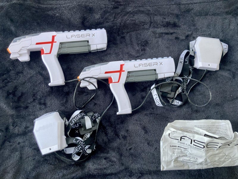 Laser X Double Blasters Set – Guns + Vests – Great Condition Carousel 3