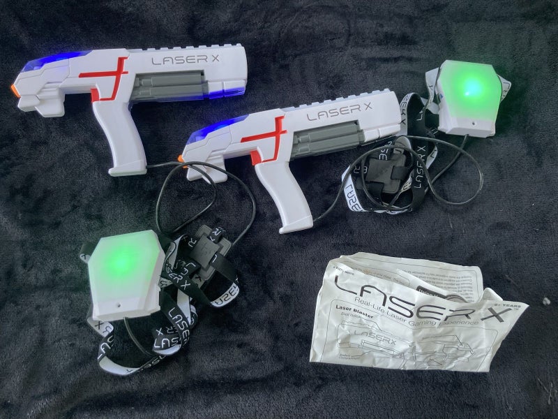 Laser X Double Blasters Set – Guns + Vests – Great Condition Carousel 2