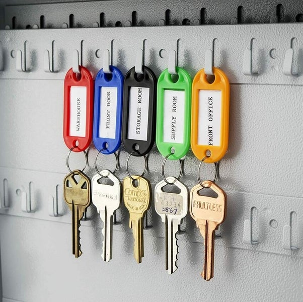 Key Tags Metal Ring Luggage Card Name Label Keychain Split Rings 5PCS Carousel 1