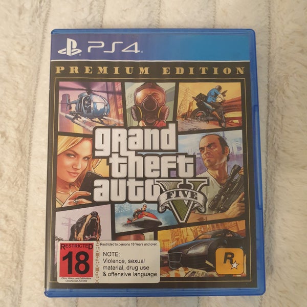 PS4-2x Grand Theft Auto V/5-PREMIUM Excellent Condition,Preowned, Original Case Carousel 1