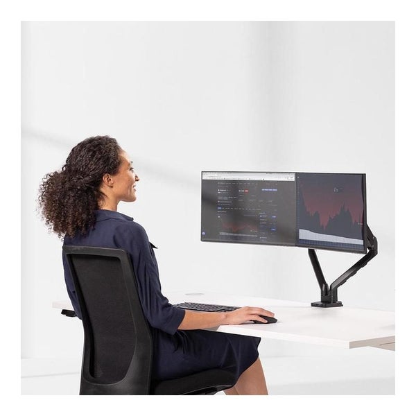 Fellowes Dual Monitor Arm with USB, 40" - Platinum F8042501 Carousel 7