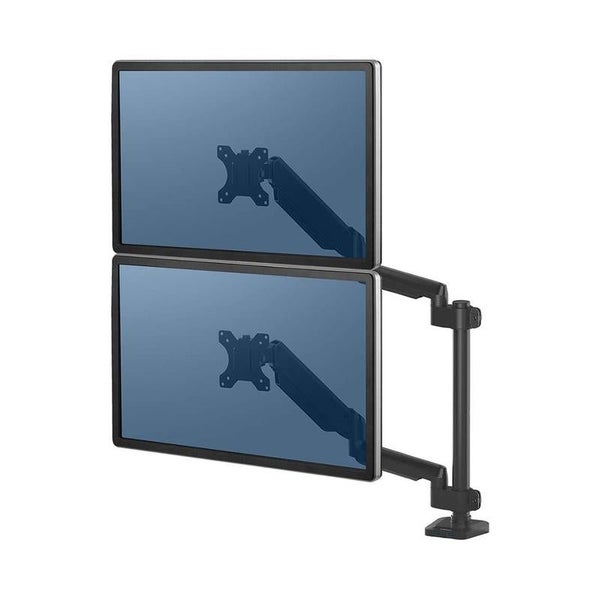 Fellowes Dual Monitor Arm with USB, 27" Max, Platinum F8043401 Carousel 2