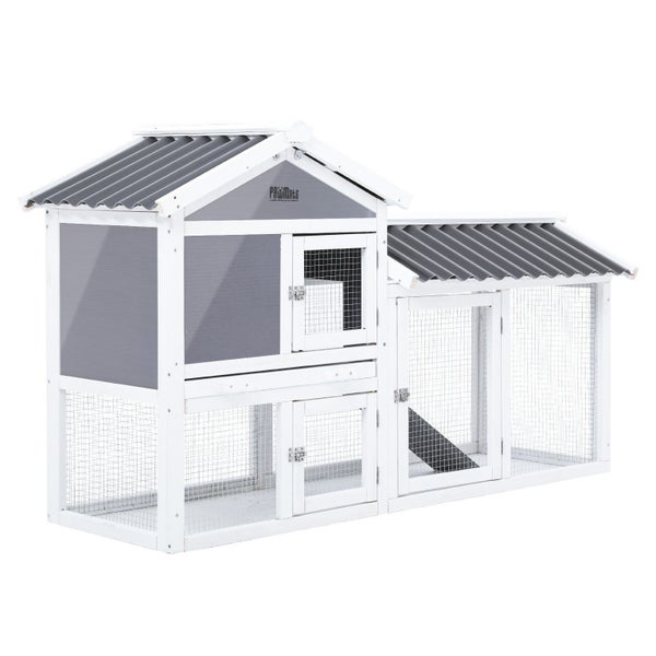 Paw Mate Rabbit Hutch Chicken Coop 147Cm 2 Storey Pet Cage Run Gracie Carousel 1