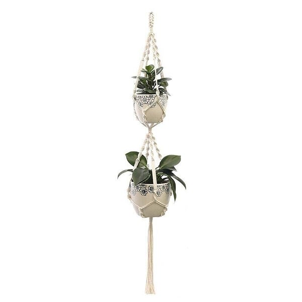 Macrame Plant Hanger Cotton Rope Hanging Planter Basket Carousel 2