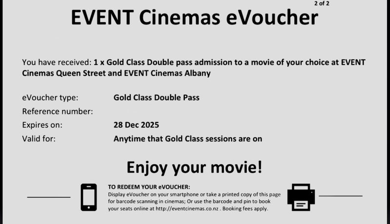 Events Gold Class double admission Carousel 1