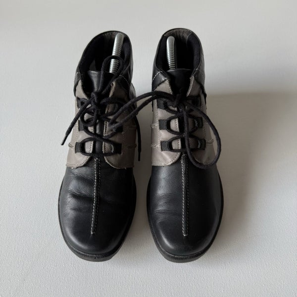 Steplite/Suave Air Function Black/Grey Lace Up ankle Boots Size 3964270889459458110