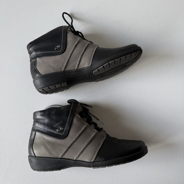 Steplite/Suave Air Function Black/Grey Lace Up ankle Boots Size 3964270889459458112