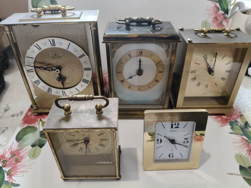 Brass Carriage Clocks x 5. Carousel 1