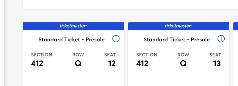 FRONT ROW SEATED Metallica tickets x2 (Section 412 Row Q) Carousel 1