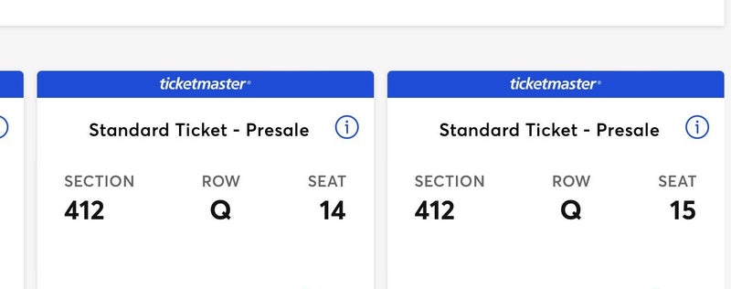 FRONT ROW SEATED Metallica tickets x2 (Section 412 Row Q) Carousel 1