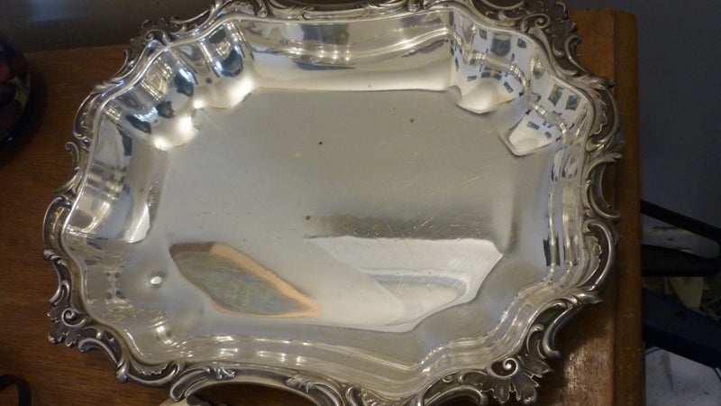 VICTORIAN ORNATE SILVER LIDDED SERVING DISH Carousel 5