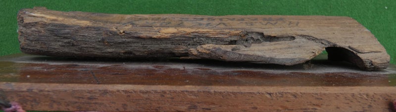 A mounted small section of (Battle-damaged?) OAK from H.M.S. VICTORY dated 180563950891846275114