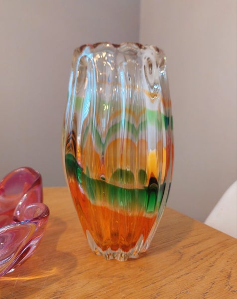 Mid Century Murano / Japanese Art Glass Vase & Bowl Carousel 2