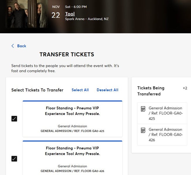 X2 VIP Pneuma TOOL Concert Tickets (Floor Standing | Sat, 22nd Nov 25)63952543554817112