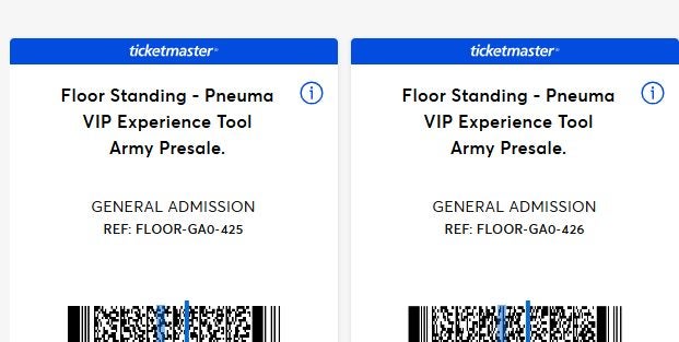 X2 VIP Pneuma TOOL Concert Tickets (Floor Standing | Sat, 22nd Nov 25)63952543554817113