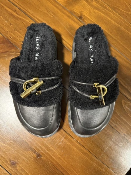 Alias Mae Cedar Shearling Mules SZ 4164270889470211112