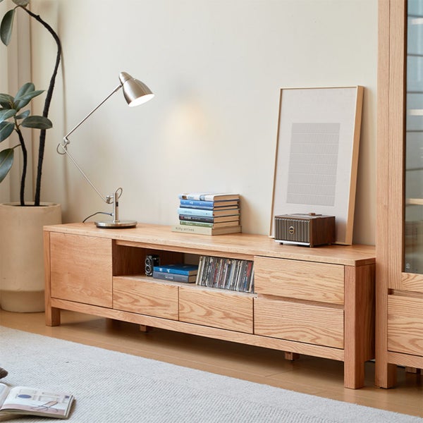 Humbie Natural Solid Oak Large TV Unit 180CM (Oak Furniture Store) Carousel 1