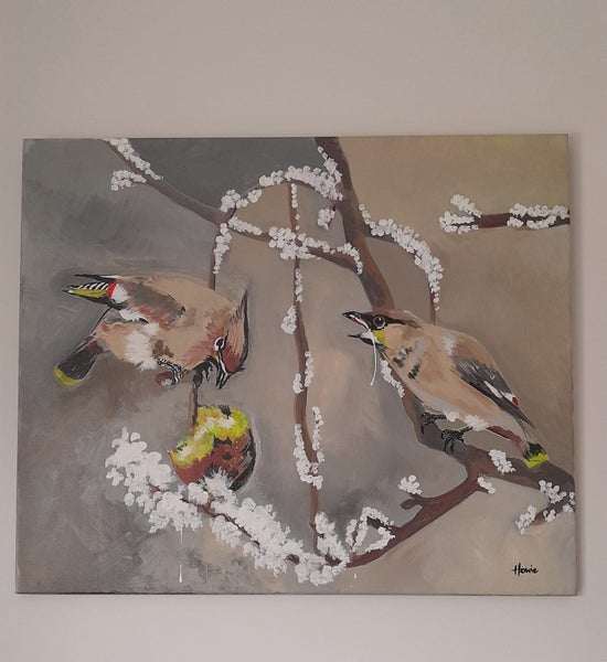 Chaffinch oil painting Carousel 1