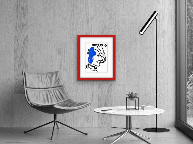 The Red & Blue Story No 6 | Vintage Wall Art | Framed Print 1/20 Carousel 2