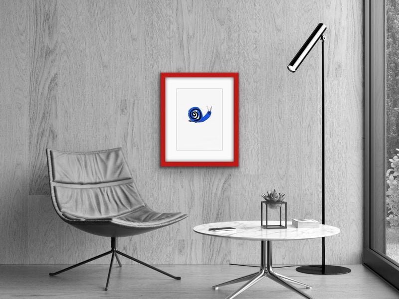 The Red & Blue Story No 10 | Vintage Wall Art | Framed Print 1/20 Carousel 2