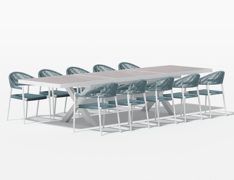 Accentor Extendable Table (240-360)cm With Magpie Chairs 11-Piece Outdoor Din... Carousel 2