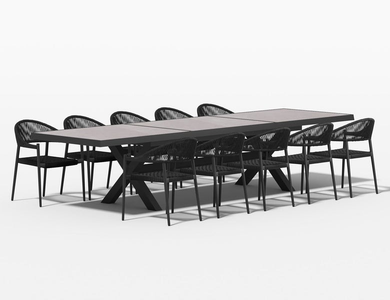 Accentor Extendable Table (240-360)cm With Magpie Chairs 11-Piece Outdoor Din... Carousel 1