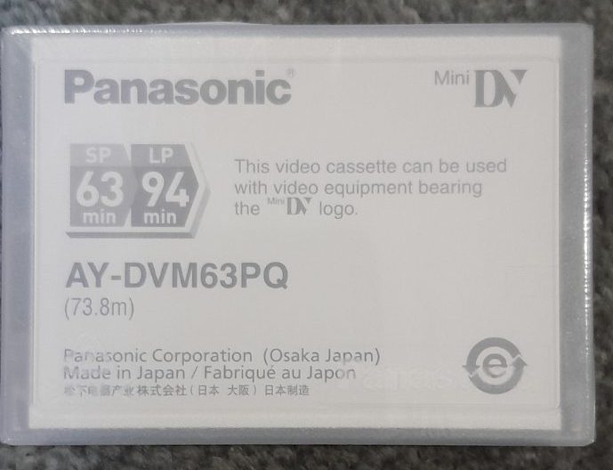 1 x Minidv Panasonic 63/94 mins Mini DV Blank Video Cassette Tape (Japan new) Carousel 2
