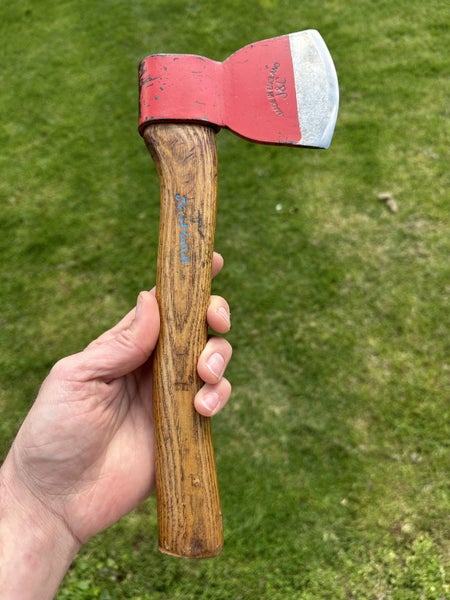 Beautiful vintage “JENKS AND CATTELL” D/sided stamped axe with original handle Carousel 20