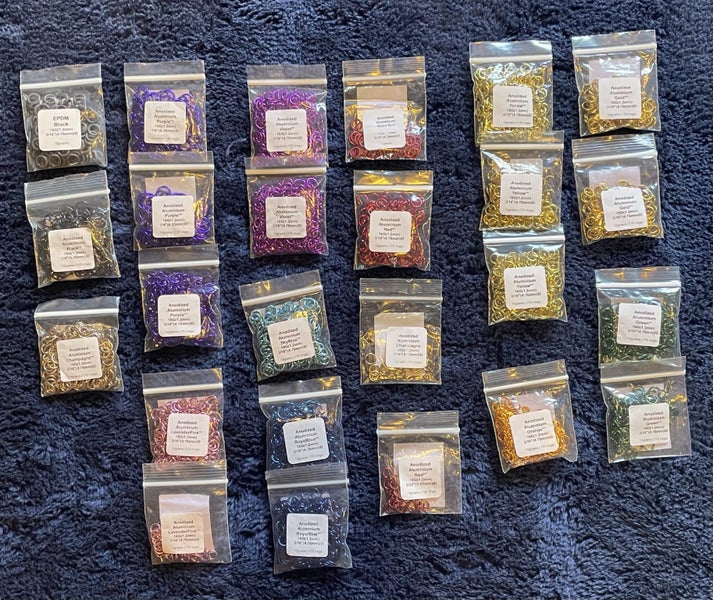 CRAFT DE-STASH!! Chainmaille rings 14, 16, 18 & 20 AWG Carousel 1