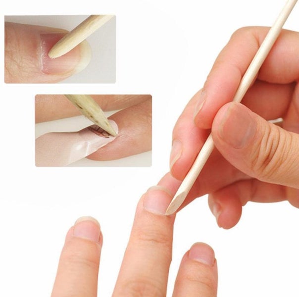 100Pcs Wood Stick Nail Art Cuticle Pusher Remover Pedicure Manicure Tool Carousel 2